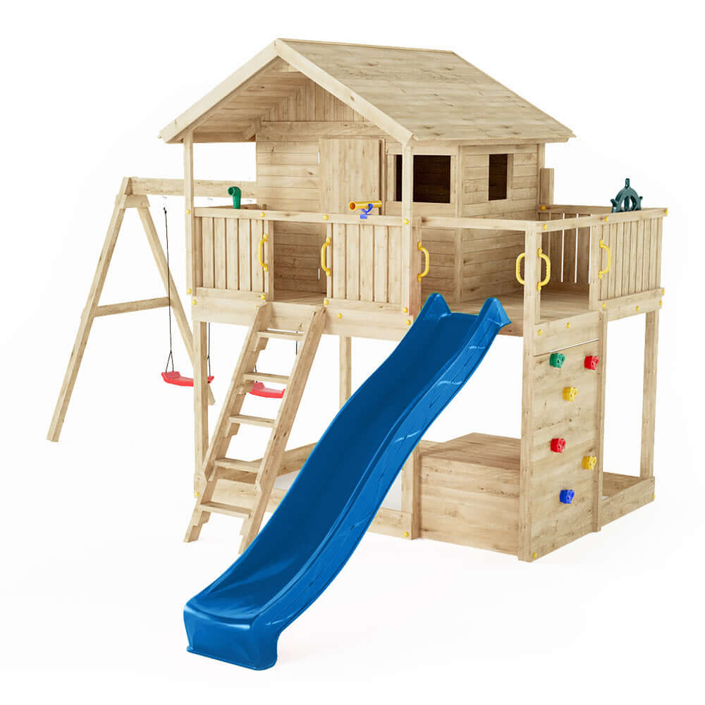 Parque Infantil Casita Con Tobogan Para Niños Casa De Madera