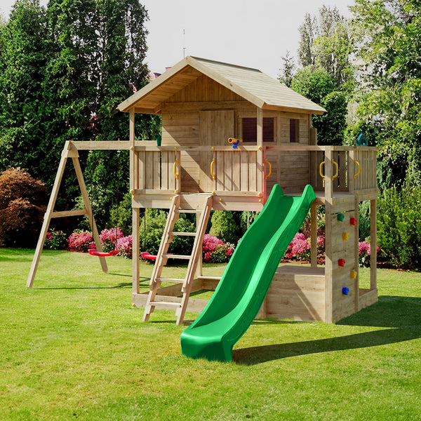 Sunshine Wooden House with Slide