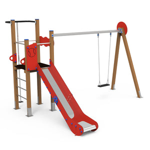 Sport 2 playground with swing for public use