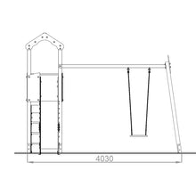 Cargar imagen en el visor de la galería, Parque Infantil Classic 4 con columpio uso público
