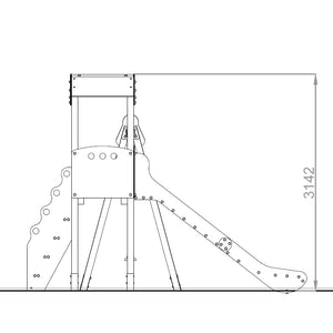 Classic 4 playground with swing for public use