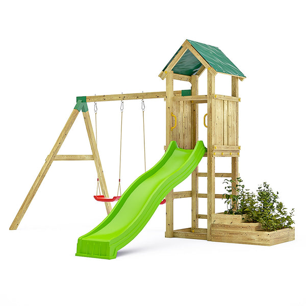 Parque infantil Green Space con jardineras