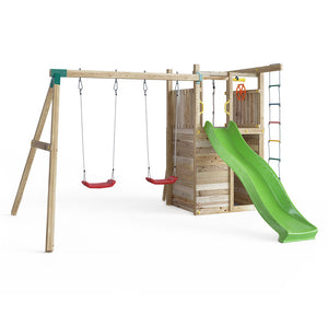 Playground with hut and climbing wall - Houser