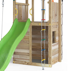 Playground with hut and climbing wall - Houser