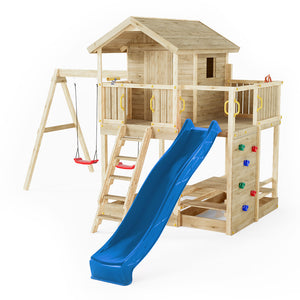 Moonlight Wooden House with Slide
