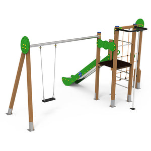 Sport 4 playground with swing for public use