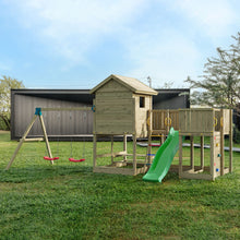 Carregar imagem no visualizador da galeria, Parque Infantil Fungoo Longstepper con tobogán Verde
