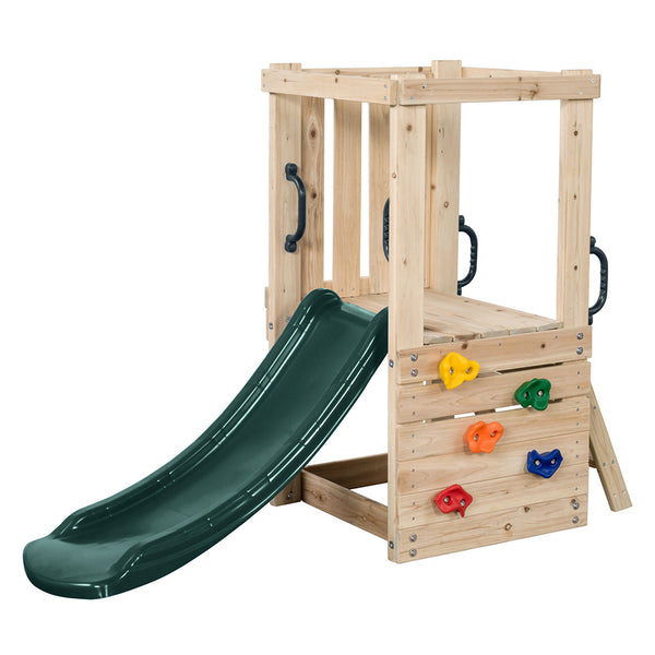 Parque Infantil Mari Small con tobogán pequeño y rocódromo