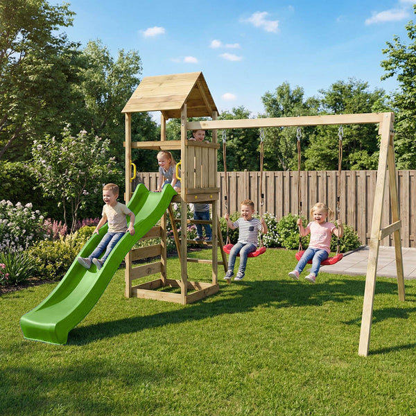 Parque Infantil de Madera Max-Play 2.2 con Tobogán