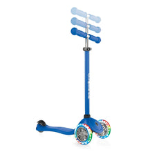 Load image into Gallery viewer, Primo three-wheeled scooter with lights - Blue
