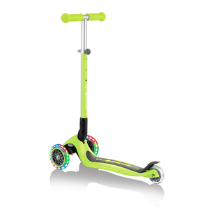 Primo Foldable Scooter with Lights three wheeled - Lime green