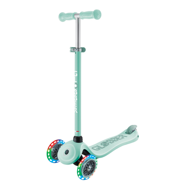 Patinete 3 en 1 con asiento Go Up Sporty con luces V2 - Azul menta