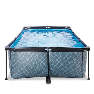 Exit Stone Pool 220x150x65 with Filter Pump - Gray