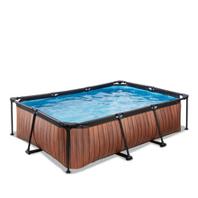 Load image into Gallery viewer, Exit Wood Pool 220x150x65 with Filter Pump - Brown
