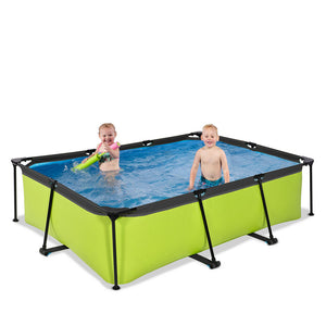 Piscina Exit Lime 220x150x65 amb bomba de filtre - Verd