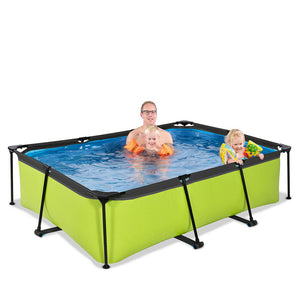 Piscina Exit Lime 220x150x65 amb bomba de filtre - Verd