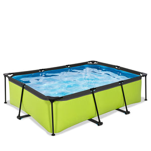 Piscina Exit Lime 220x150x65 con bomba de filtro - Verde