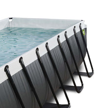Carregar imatge al visor de la galeria, Piscina Exit Black 400x200x100 amb filtre de sorra, escala i cúpula - negre
