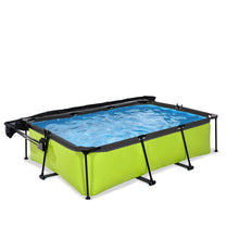 Load image into Gallery viewer, EXIT Lime pool 220x150x65 with filter pump and awning - green
