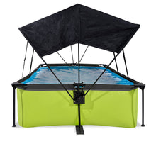 Load image into Gallery viewer, EXIT Lime pool 220x150x65 with filter pump and awning - green
