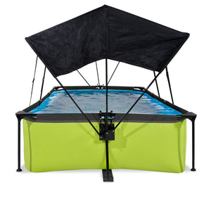 EXIT Lime pool 220x150x65 with filter pump and awning - green