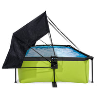 Load image into Gallery viewer, EXIT Lime pool 220x150x65 with filter pump and awning - green
