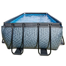 Load image into Gallery viewer, EXIT Stone pool 400x200x122 with sand filter and ladder - gray
