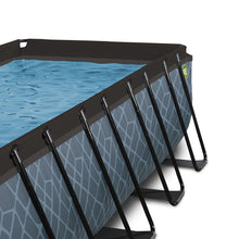 Load image into Gallery viewer, EXIT Stone pool 400x200x122 with sand filter and ladder - gray
