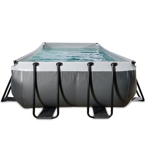 Piscina EXIT Black 540x250x100 con filtro y escalera - negro