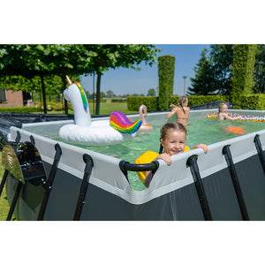 Piscina EXIT Black 540x250x122 con filtro y escalera - negro