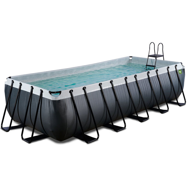 Piscina EXIT Black 540x250x122 con filtro y escalera - negro