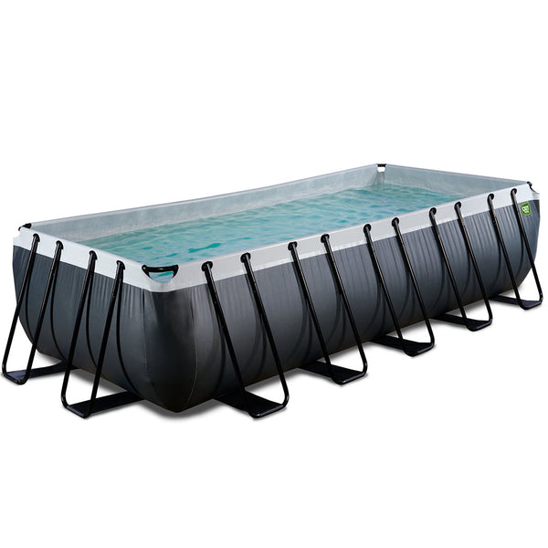 Piscina EXIT Black 540x250x122 con filtro y escalera - negro