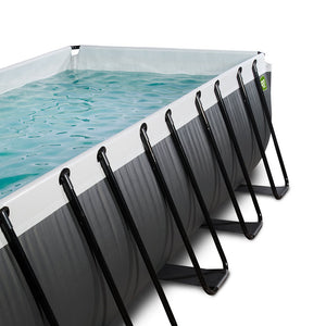 Piscina EXIT Black 540x250x122 con filtro y escalera - negro