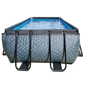 EXIT Stone pool 540x250x122 with sand filter and ladder - gray