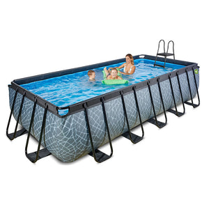 EXIT Stone pool 540x250x122 with sand filter and ladder - gray