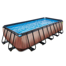 Load image into Gallery viewer, EXIT Wood Pool 540x250x122 with sand filter and ladder - brown
