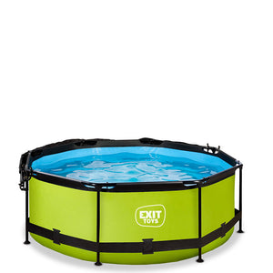 Piscina EXIT Lime 244x76 amb bomba de filtre i tendal - verd 