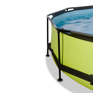 Piscina EXIT Lime 244x76 amb bomba de filtre i tendal - verd 