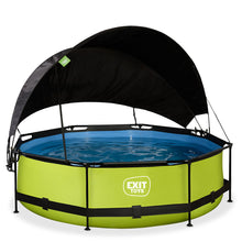 Load image into Gallery viewer, EXIT Lime 300x76 pool with filter pump and awning - green 
