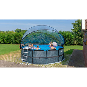 EXIT Black pool 450x122 with sand filter, dome and ladder - black