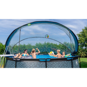 EXIT Black pool 450x122 with sand filter, dome and ladder - black