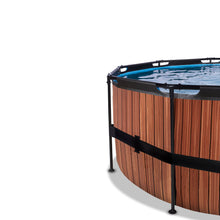 Load image into Gallery viewer, EXIT Wood pool 450x122 with sand filter and ladder - brown
