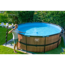 Load image into Gallery viewer, EXIT Wood pool 450x122 with sand filter and ladder - brown
