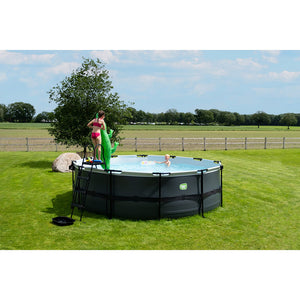 EXIT Black pool 450x122 with sand filter and ladder - black