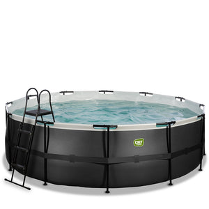 EXIT Black pool 450x122 with sand filter and ladder - black