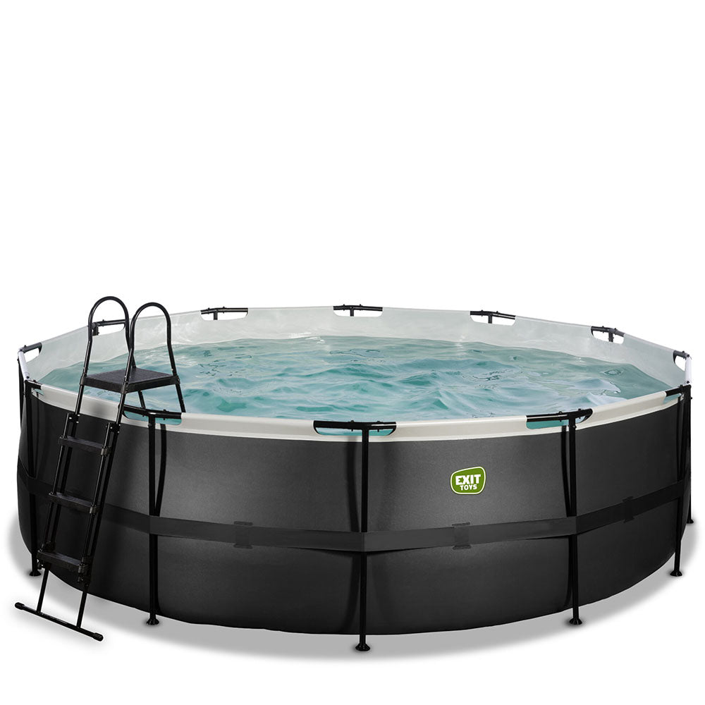 EXIT Black pool 450x122 with sand filter and ladder - black