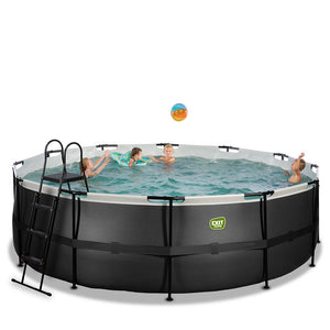 EXIT Black pool 450x122 with sand filter and ladder - black