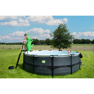 EXIT Black pool 450x122 with sand filter and ladder - black