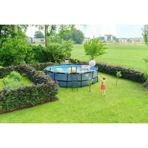 Piscina EXIT Black 488x122 amb filtre i escala - negre