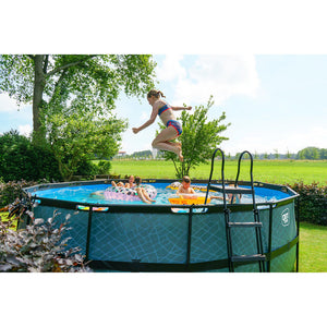 EXIT Stone pool 488x122 with sand filter and ladder - gray